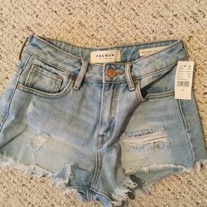 PACSUN Denim High Rise Short